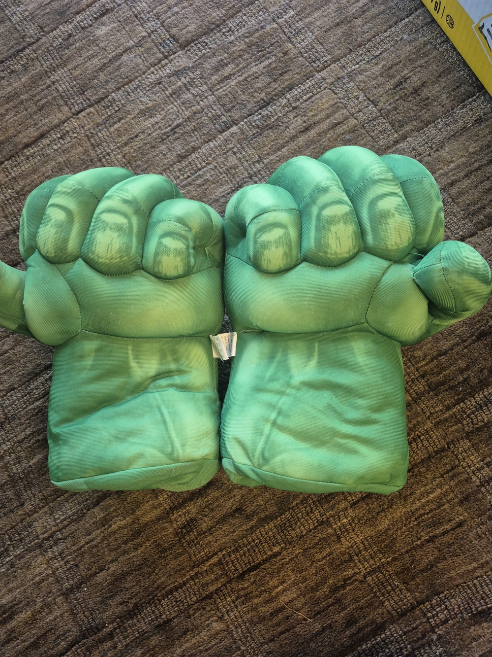 Plush Hulk Smash Hsnds Fists Costume Gloves - Green